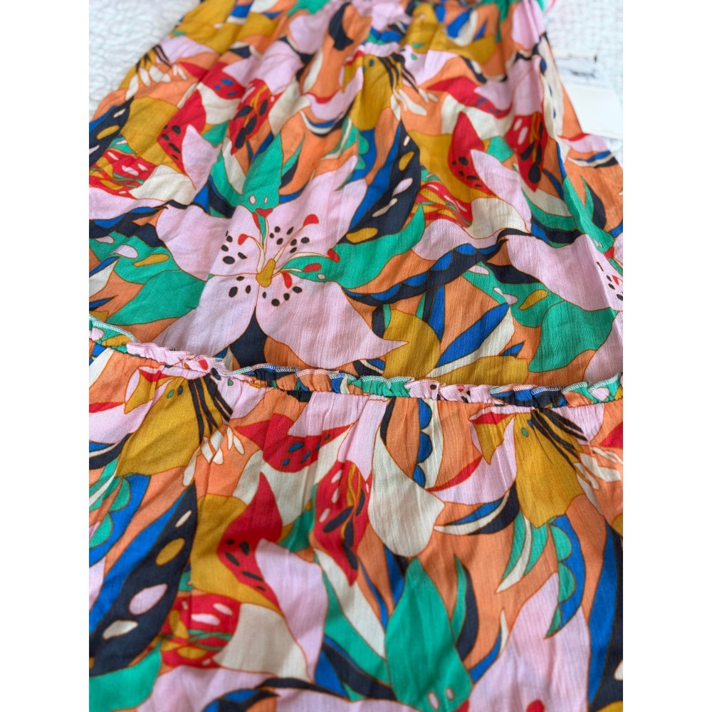 O'Neill Simone Womens Floral Halter Mini Dress Multicolor Tropical Size Medium - Picture 3 of 8